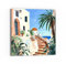 DEQORI Glasbild Echtglas | Motiv Mediterrane Idylle | quadratisch einteilig 50x50 cm | schöne Dekoration | Wandbild für Wohnzimmer, Schlafzimmer, Flur & Küche | moderne Wanddeko