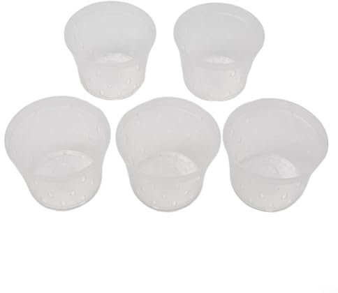 Grand espace pour les racines d'orchidée à pousser dans des pots en plastique transparent, lot de 5, taille 12,7 cm