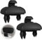 2 ganchos para visera de sol para Audi, soporte para parasoles, color gris interior, gancho de clip para parasol, universal, compatible con A1 A3 A4 Q3 Q5 (negro)