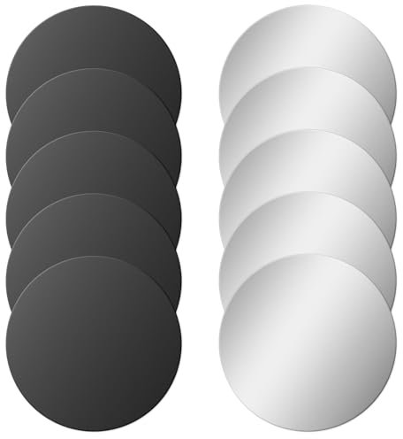 JJUNW 10 placas de metal universales, placas de metal delgadas adhesivas (compatibles con soportes magnéticos), placa de metal magnética para montaje magnético, placas de metal para funda de teléfono,