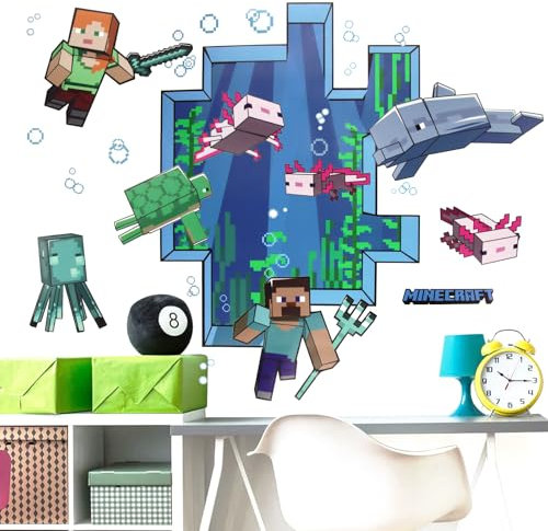 Wandtattoo Kinderzimmer, Poster Kinderzimmer, Wandaufkleber Tapete, Wandtattoo Gaming Jungen Videospiel Wandsticker, für Kinderzimmer, Wohnzimmer Wanddekoration