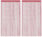 vidaXL Fadenvorhänge 2 STK. Rosa 100x250 cm, Fadengardine, Fransenvorhang, Gardine, Türvorhang, Vorhang, Vorhang mit Stangentasche, Raumteiler
