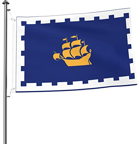 Flagge Von Québec-Stadt Fahne Langlebig Flagge Lustige Außenbanner Für Feiertage Yard Lawn 90X150Cm