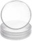 sourcing map 12pcs Clear Charger Plates Bulk, 13 Plastic Round Charger Plates with Bead Trim Dinner Dessert Plate for Wedding Party Event Table Setting Decoration, Silver