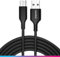 Oniverse Cable Micro USB, câble de charge tressé USB-A vers Micro USB, Compatible avec PS4 Pro Slim Xbox One PC MAC Android, 3 mètres, charge rapide 2.4 A - Noir