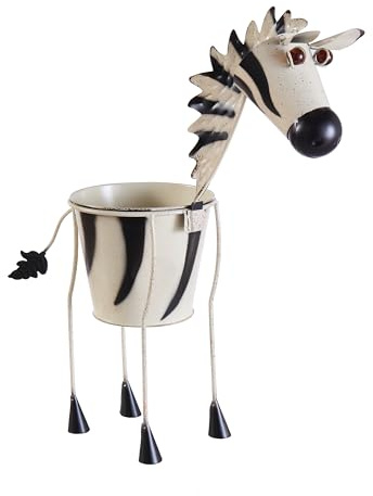 Coopers of Stortford - Novelty Garden Planter - Fun Garden Decor with Nodding Head & Neck - Safari-Inspired Plant Pot - Includes Ground Spikes - H47.5cm