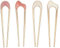 4 Stück Haarnadeln Metall U-förmige Haarnadel French Pin Französische Haarspange Französische Haarnadel Hair Pins French Clip für Alle Haartypen Frauen Mädchen Brötchen French Twist