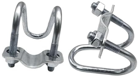 304 Edelstahl Quadrat U-Bolzen, 1set 20 Zu 50 M8 Verzinktem Doppel U-Kreuz Rohr Rohr Klemme Schraube Stahl Stecker Gerüste Befestigung Kreuz(M8x32x32mm)