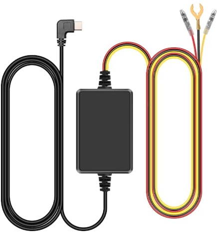 Inefala USB-C Hardwire Kit für Dashcam 12V/24V | 2 Stufen + ACC Kabel, 12V/24V zu 5V, Niederspannungsschutz, 24h Parkmodus