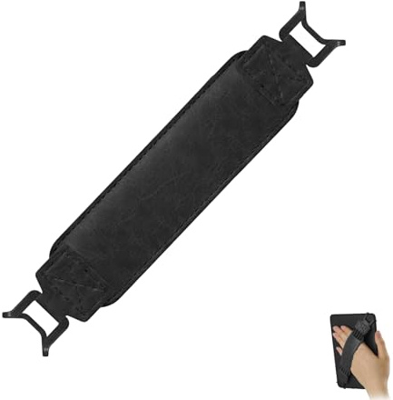 YEFENGRHUI Tablet Hand Strap, Elastic One Hand Tablet Holder, Universal Lightweight Anti Slip Finger Grip Strap for 9–11 Inch Tablets, Secure Reading Hand Strap for Bed Travel Office – Black