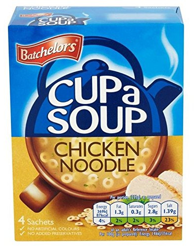 Batchelors Tasse Suppe Huhn Nudel 4 Sachets 4 X 23G (Packung mit 2)