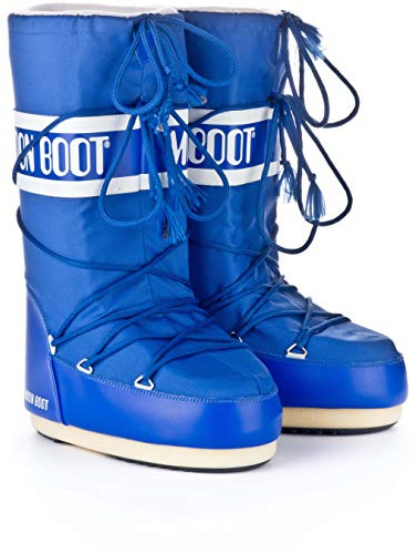Moon-boot Moon Boot Nylon Stivali da neve, Unisex - Bambini, Blu (blu elettrico 075), 31 EU (12.5 Bambini UK)