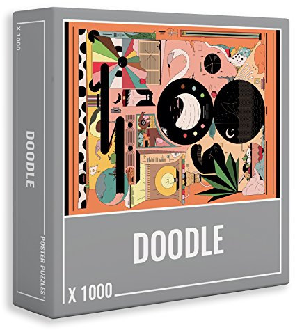 Cloudberries Doodle - Premium, Colourful 1000 Piece Jigsaw Puzzle with a Quirky, Abstract Design and Loads of Fun Details! Made in Europe with FSC paper.