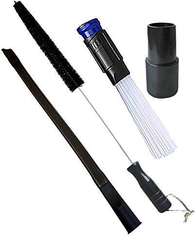 Dryer Vent Cleaner Kit Vacuum Attachments Lint Duct Brush Fits Vacuum Hoses 1 1/4 inch- 1 3/8 inch