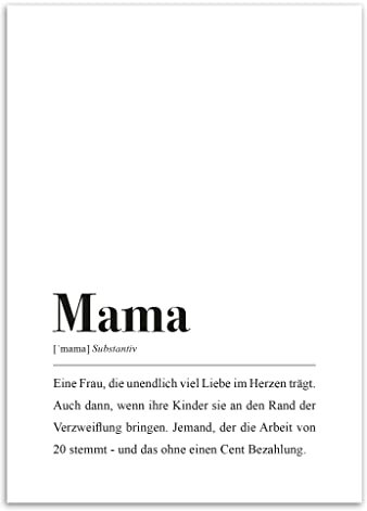 Mama Poster DIN A4: Mama Definition
