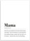 Mama Poster DIN A4: Mama Definition