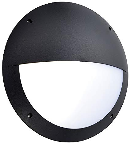 Saxby 78608 Seran Black Eyelid IP65 Outdoor Microwave Sensor 12W Daylight White LED Bulkhead