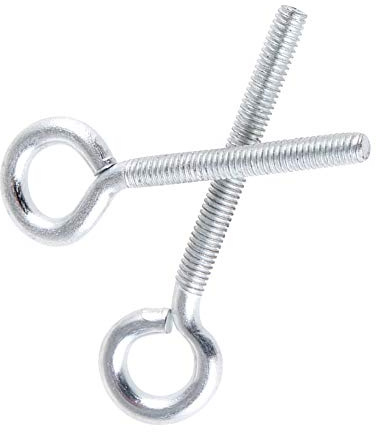 Yudesun Perno de Ojo Sujetadores - Acero al Carbono Ojal Galjanoplastia de Cinc Blanco Tornillo de Ojo Piezas de la Máquina Cerrado Anillo Tornillo de Bucle M3 M4 M5 M6 M8