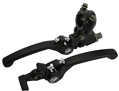 Terisass Motorradbremshebel Aluminiumlegierung Motorrad Klappbremse Kupplungshebel Kit Einstellbarer Bremshebel Griff für CRF IRBIS Apollo Xmotos KAYO BSE Pit Dirt Bike Universal