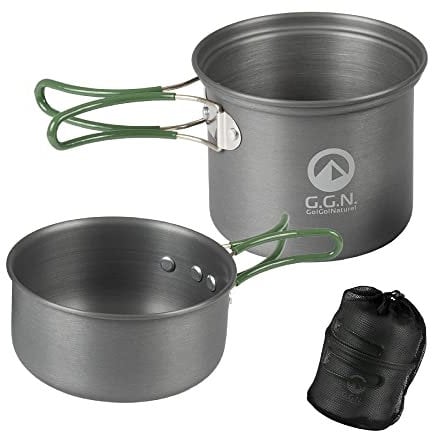 Go! Go! Nature! - Camping Pot Cooker, Aluminum, Grey