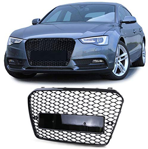Sport Kühlergrill Grill ohne Emblem Schwarz glanz für Audi A5 B8 8T 11-17