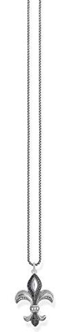 THOMAS SABO Unisex Kette Fleur de Lilie 925 Sterling Silber geschwärzt KE2002-643-11