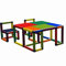 move and stic Sitzgruppe Roya Tisch mit 2 Stühlen erweiterbar Multicolor