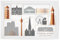 artboxONE Poster 30x20 cm Städte Düsseldorf Skyline Copper - Bild düsseldorf Architektur Buildings