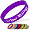 Custom Silicone Wristbands Adults Kids Personalised Rubber Bracelets Customised Wrist Bands for Events Fundraising Festival,160mm Length,Purple