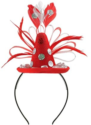 Bock op Kölle Haarreif. Minihut. Punkte Karneval, Fashion Haarreif Party Hütchen Clown Karneval Fasching Kostüm (Rot)