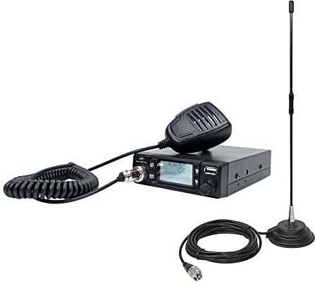 CB PNI Escort HP 9700 USB radio station package and PNI Extra 40 CB antenna with magnetic base, 12V / 24V power supply