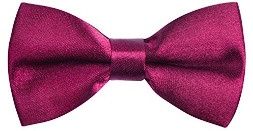 Alizeal Pajarita para niño preatada Fancy Plain Pajaritas ajustables, fucsia