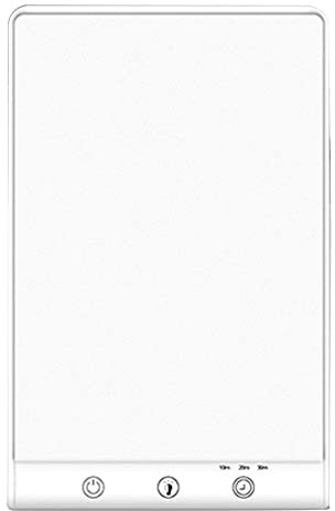 Lampada SAD, 12000 Lux Lampada Fototerapia, Con 2 Modalità Colore, 3 Regolazione Variabile, 3 Funzione Timer, Controllo Touch Senza Raggi ​UV Portatile Lampada Per Luce Diurna,Bianca