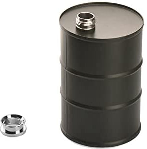 BYNYXI 304 Edelstahl Flachmann Kanister, 750ML Zylindrische Weinflasche Tragbare Taschenflasche Whiskey Flachmann Benzin fassförmiger Flachmann für Männer Bergsteiger Bar Party Trinker Geschenk