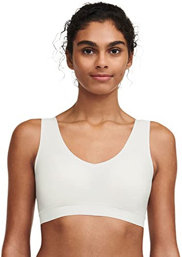Chantelle Softstretch Padded V-Neck Bralette Soutien-Gorge de Sport, Opaque, Ivoire, M/L Femme