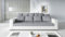 Kuechen-preisbombe Modernes Big Sofa Wohnlandschaft Sofa Couch Jumbo 1 - Weiß - Hellgrau