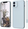 iPhone 12 Hülle Silikon Case, ElestBela Hanyhülle iPhone 12 Ultra Dünn Slim mit Microfiber, Kratzfeste Rundumschutz Case Schutzhülle Hülle für iPhone 12 6.1'' Mint Blau