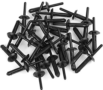 A ABSOPRO Aveugle Rivets pour Cherokee XJ 1991-1996 Plastique Noir (Ensemble de 30)