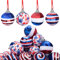24 Stück Unabhängigkeitstag hängende Kugel – 4 cm Gedenktag Pailletten hängende Kugel Ornament – 4. Juli rot weiß blau Baumschmuck für Gedenktag Veteranen patriotische USA Motto Party Supplies