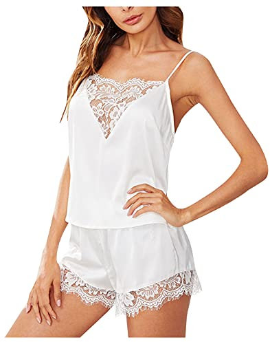 Damen Wäsche Sexy Schlafanzug Slip Frauen BHS untershorts Sleepsilk Fashion Set Spitze Vest setzt Unterwäsche reizvolle Skiwäsche Lingerie Negligee Pyjamas Bodysuit BH Minirock Clubwear Dessous