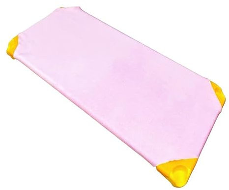 Sabana Polar Bajera para Hamaca de guarderia con 4 Gomas.Sábanas de coralina Bajeras para Cuna Apilable de Guardería.145x69cm (1Ud Rosa)
