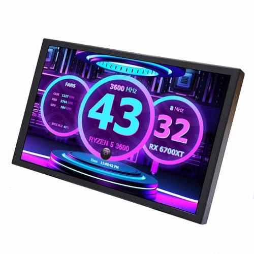 VSDISPLAY 8 Inch Small Mini LCD Monitor 1280x800 IPS Screen Display for PC Case DIY Building/Laptop/Computer with Mini HD-MI Video Input