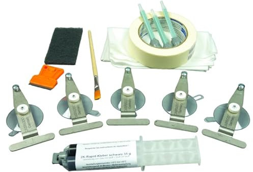 CABRIODOC Reparatur Set GSET Cabrio Glas Heck Scheibe kleben. Heckscheibe mit Verdeckstoff verkleben. KOMPLETT Set