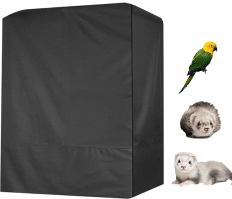 para Jaula de Mascotas, de Tela Oxford Impermeable para jaulas de pájaros, Cubierta Protectora Ajustable con diseño de Dos Asas, Suministros de Jaula de pájaros para