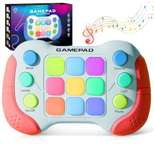 Azyh Fast Push Game Fidget Toys Handle, Upgraded Flashing Quick Press Games Pro para niños, Speed Push Light Up Fidget Game, consola portátil educativa Gamepad Toys para niños, niñas, adolescentes