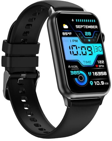 Fitness Tracker with 24/7 Heart Rate Blood Pressure Blood Oxygen Sleep Monitor Activity Tracker 128 Exercise Modes Step Calorie Counter Pedometer, Black