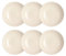 NOVASTYL - Lot 6 assiettes creuses bistrot 22cm en faïence crème - 2614596