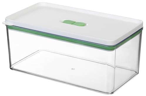 SHACHENH Organizzatore Frigorifero con Coperchio, Contenitore Ermetico 1,5L Impilabile, Barattoli Ermetici per Alimenti, Scatola per Conservazione di Salumi e Alimenti in Frigorifero