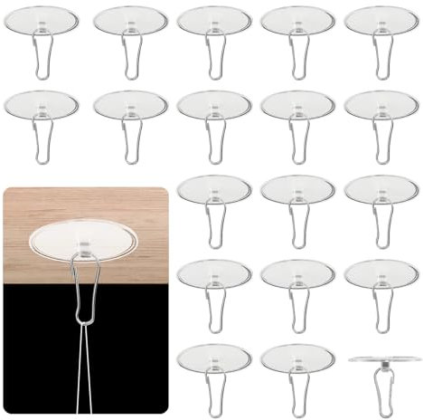 150 Uds Ganchos de Techo Adhesivos, Plástico Acero Inoxidable Ganchos Adhesivos para Colgar Decoraciones Ganchos de Techo sin Taladro Ganchos de Techo Suspendido Autoadhesivos