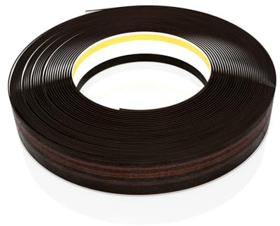 DQ-PP Baguettes de fenêtre - Longueur 5 m - Largeur 30 mm - Épaisseur 1,5 mm - Acajou - Moulures plates en plastique - Profilés
